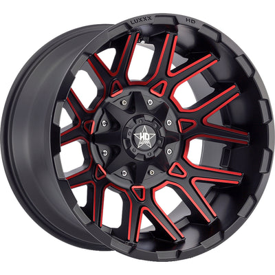 Luxxx HD LHD5 Black Red Machined Wheel