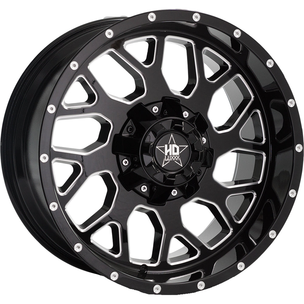 Luxxx HD LHD8 Black Milled Wheel