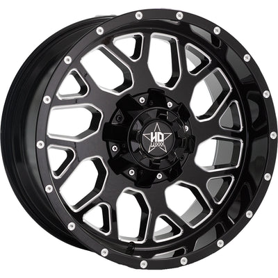 Luxxx HD LHD8 Black Milled Wheel