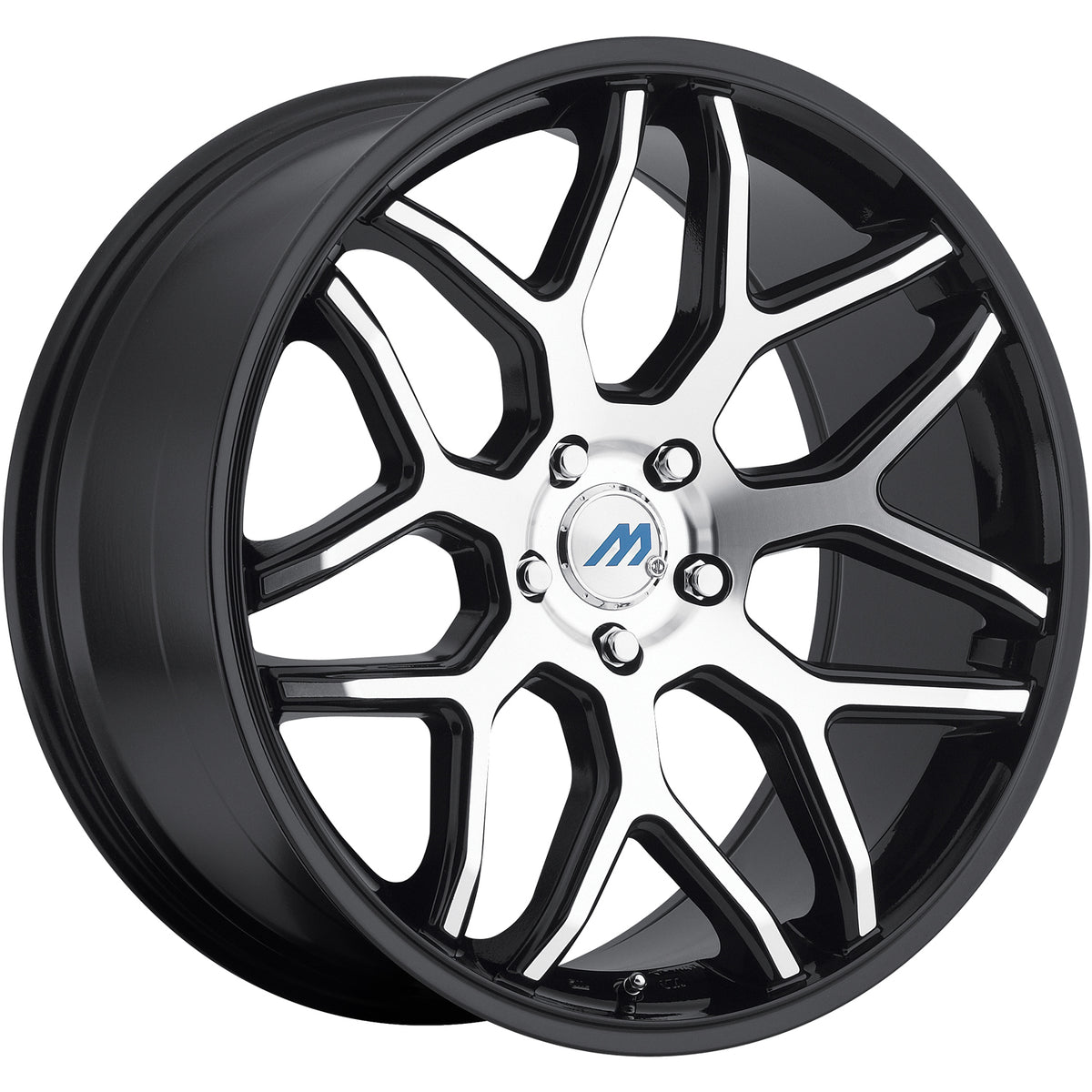 Mach M8 Black Machined Wheel