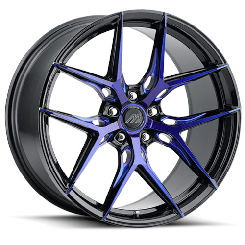 Mach MF12 Black Blue Machined Wheel