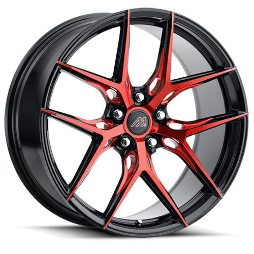 Mach MF12 Black Red Machined Wheel