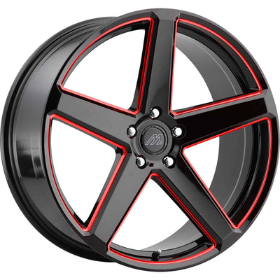 Mach MF15 Black Red Milled Wheel