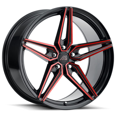 Mach MF2 Black Red Milled Wheel