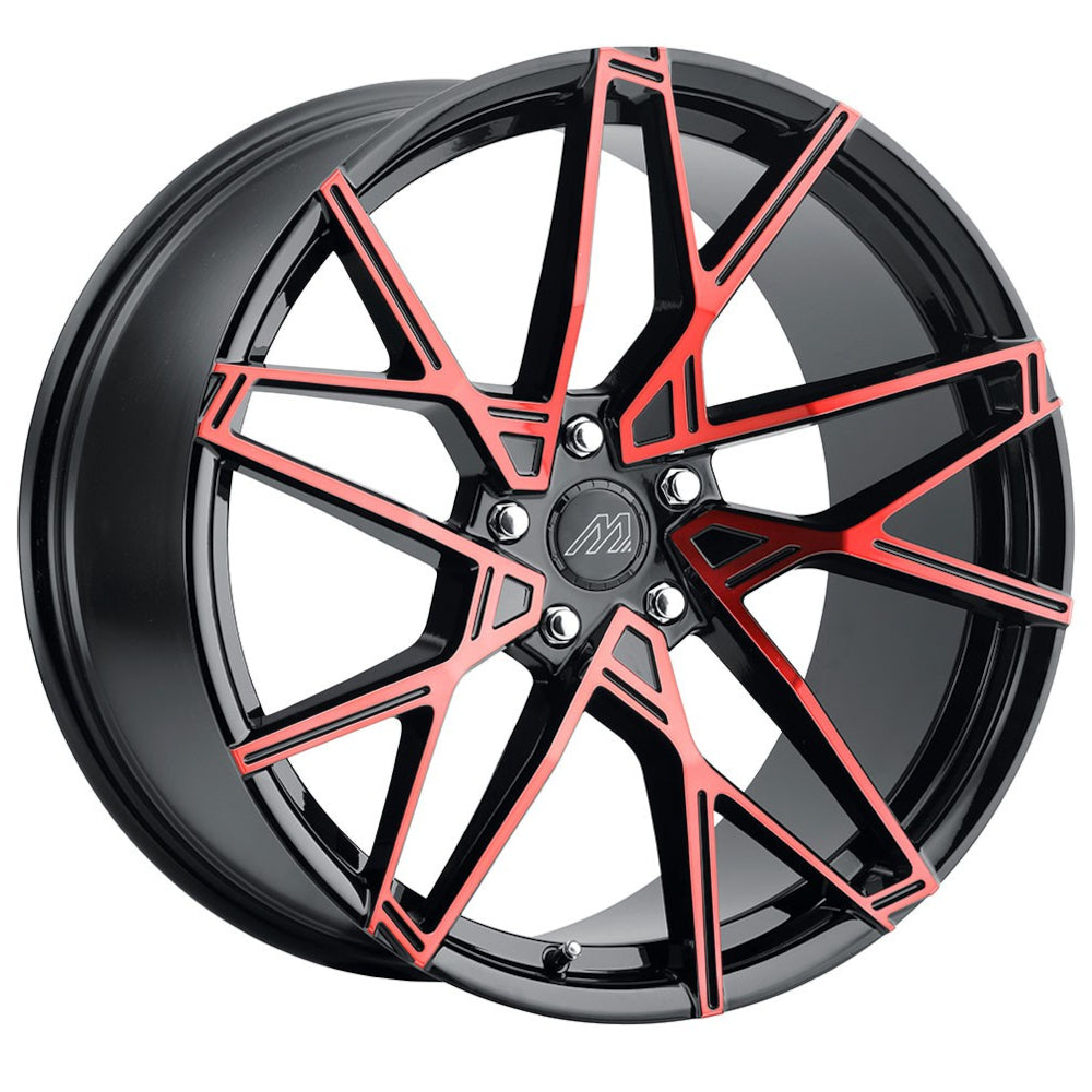 Mach MF7 Black Red Machined Wheel