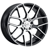 Mach MP74 Black Machined Wheel