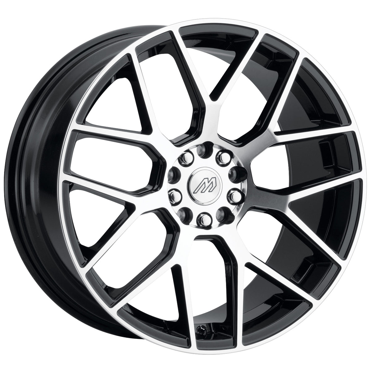 Mach MP74 Black Machined Wheel