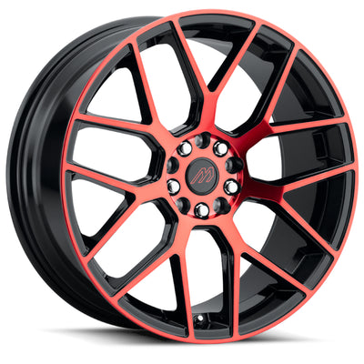 Mach MP74 Black Red Machined Wheel