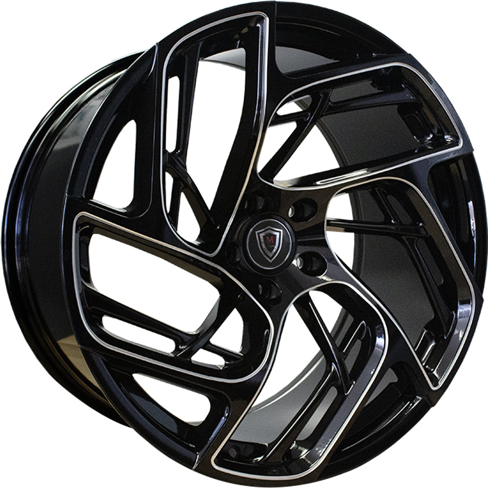 Marquee Luxury M1002 Black Milled Wheel