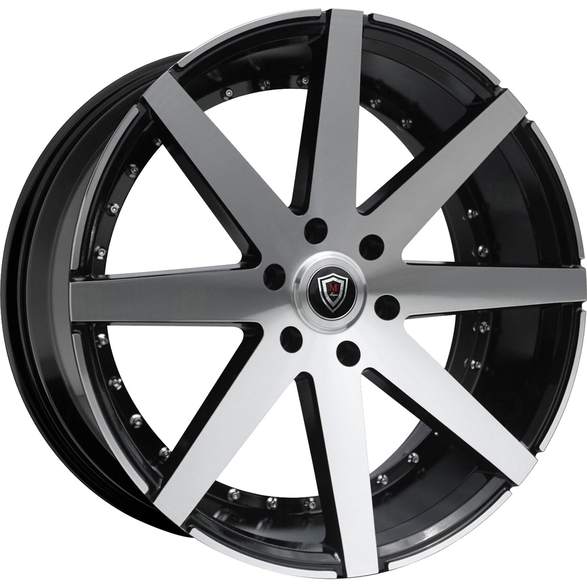 Marquee Luxury M3226B Black Machined Wheel
