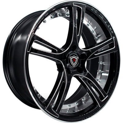 Marquee Luxury M3247 Black Milled Wheel