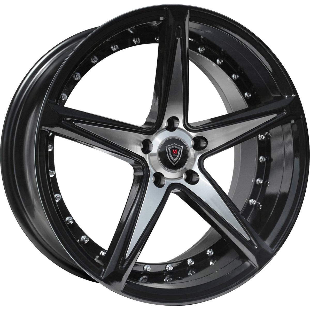 Marquee Luxury M3248 Black Machined Wheel