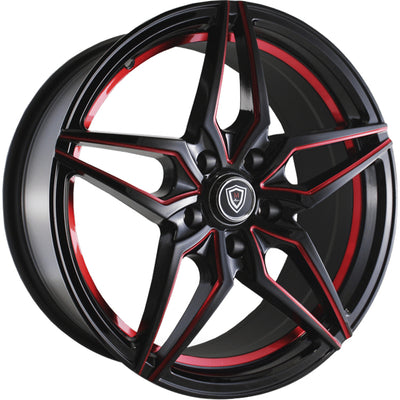 Marquee Luxury M3259 Black Red Milled Wheel