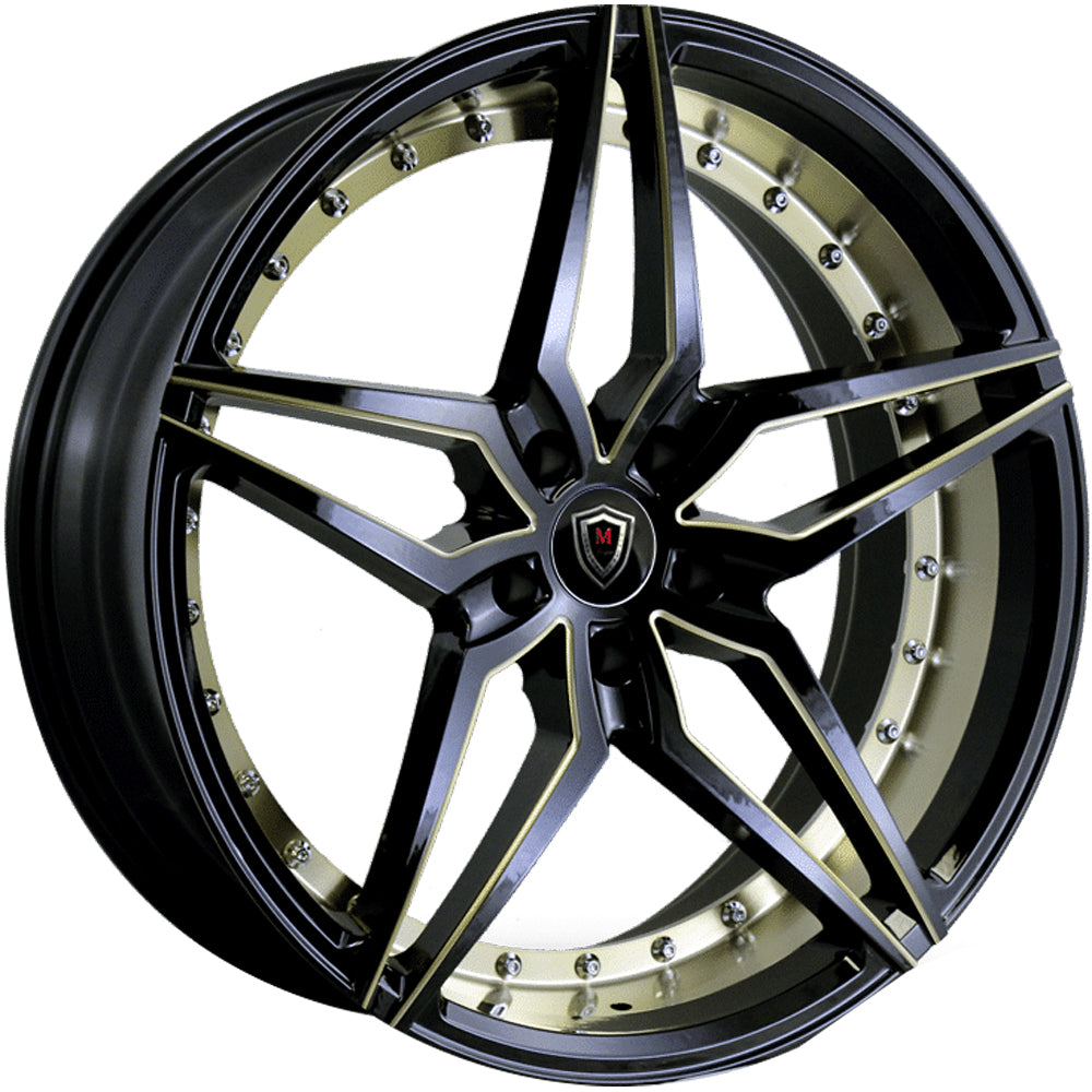 Marquee Luxury M3259 Black Milled Wheel