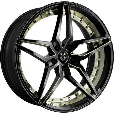 Marquee Luxury M3259 Black Milled Wheel