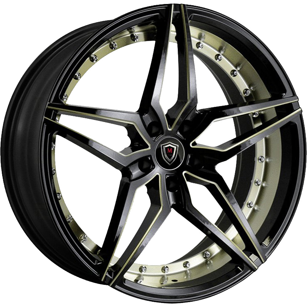 Marquee Luxury M3259 Black Milled Wheel