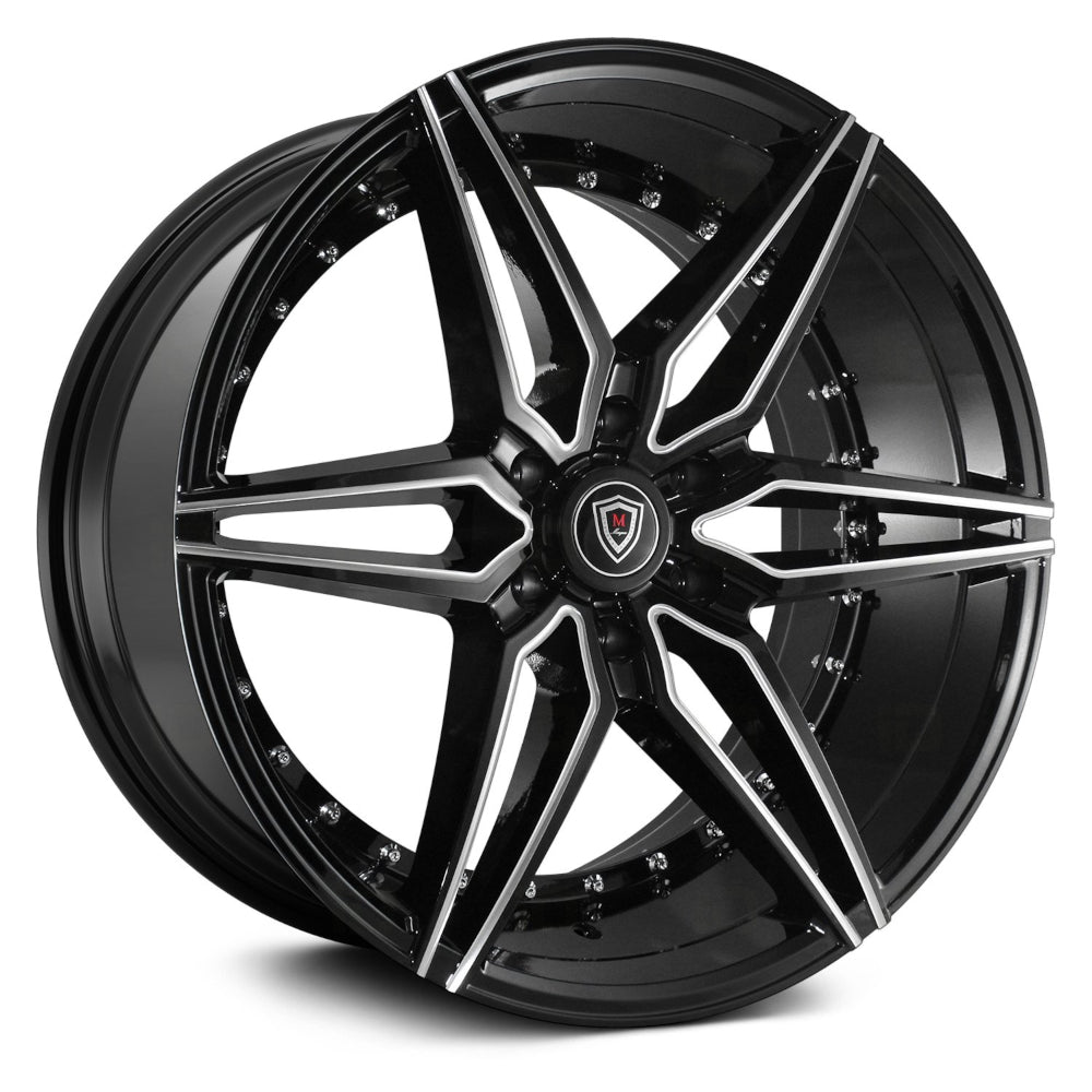 Marquee Luxury M3259B Black Milled Wheel