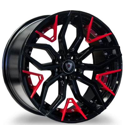 Marquee Luxury M3371 Black Red Wheel