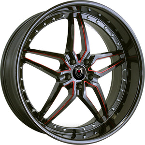 Marquee Luxury M5331A Black Red wheel