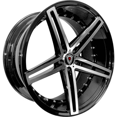 Marquee Luxury M5334 Black Machined Wheel