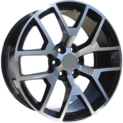 Marquee Replica R6703 Black Machined Wheel