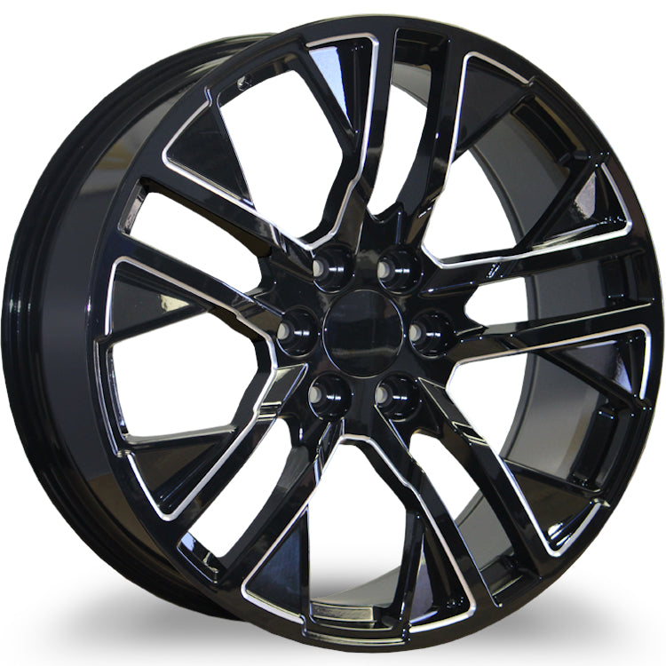 Marquee Replica R6708 Black Milled Wheel