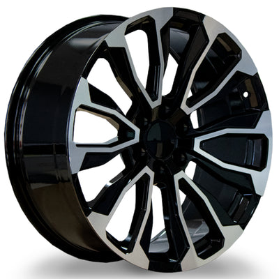 Marquee Replica R671 Black Machined Wheel