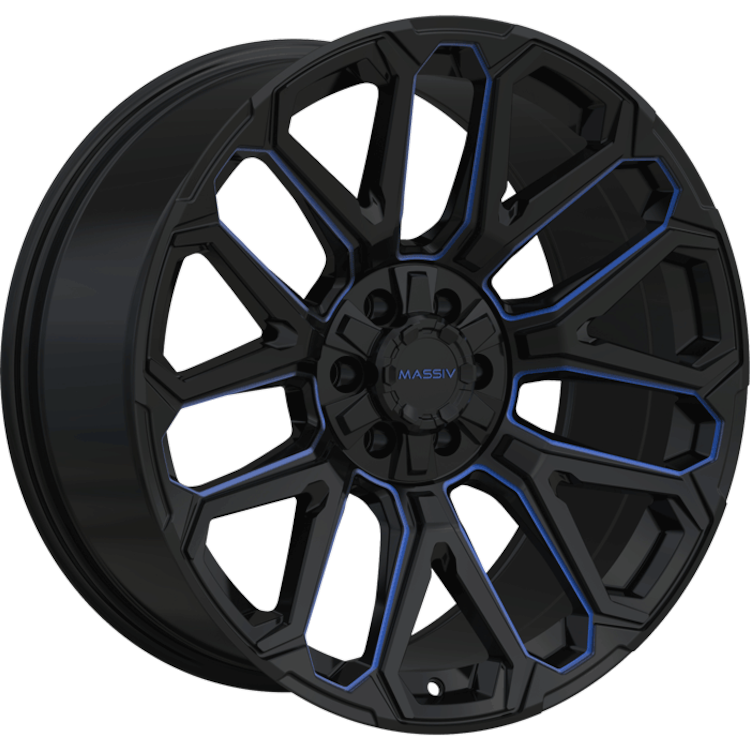 Massiv Offroad OR5 Black Blue Milled Wheel