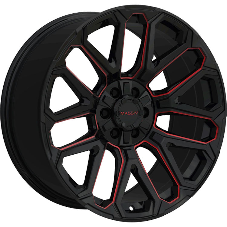 Massiv Offroad OR5 Black Red Milled Wheel