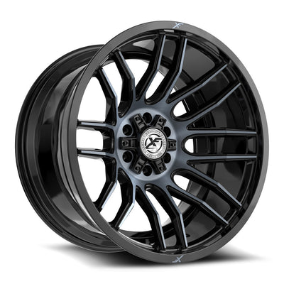 XF Off-Road XF-232 Black Machined/Titanium wheel
