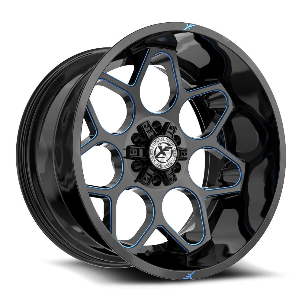 XF Off-Road XF-233 Black/Blue wheel