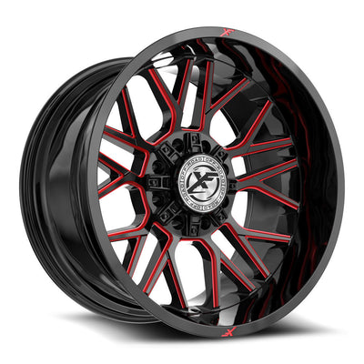 XF Off-Road XF-235 Black/Red Milled wheel