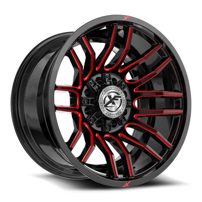 XF Off-Road XF-232 Black/Red Milled wheel