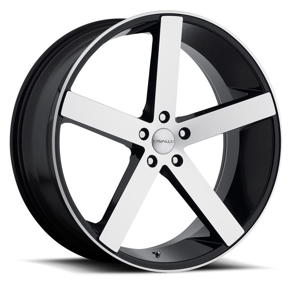 Cavallo CLV-C-5 Black Machined wheel