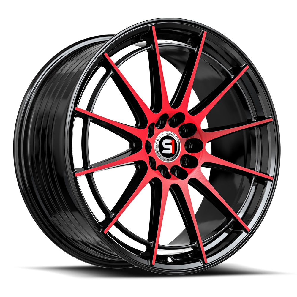 Spec-1 SP-64 Black/Red Machined wheel