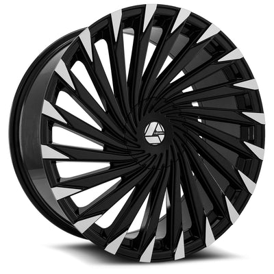 Azara AZA-501 Black Machined wheel