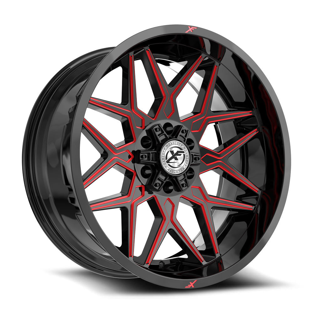 XF Off-Road XF-238 Black/Red Milled wheel