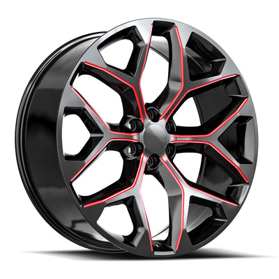 OE Revolution G-09 Black/Red Milled wheel