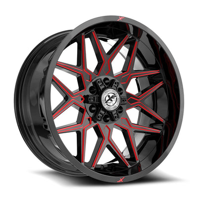 XF Off-Road XF-238 Black/Red Milled wheel
