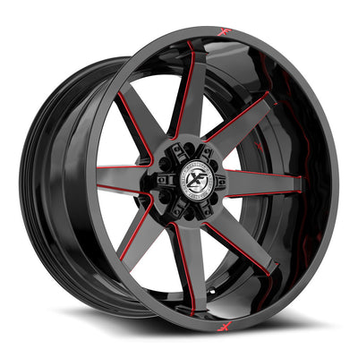 XF Off-Road XF-236 Black/Red Milled wheel