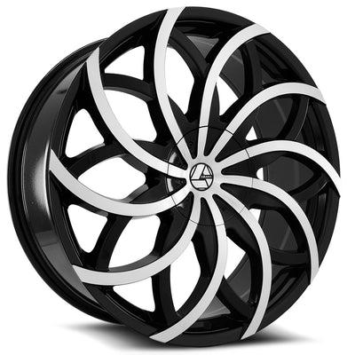 Azara AZA-504 Black Machined wheel