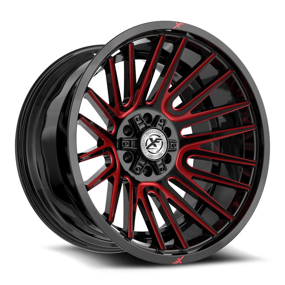 XF Off-Road XF-234 Black/Red Machined wheel