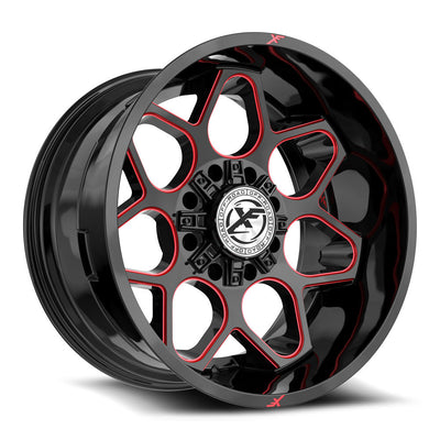 XF Off-Road XF-233 Black/Red Milled wheel