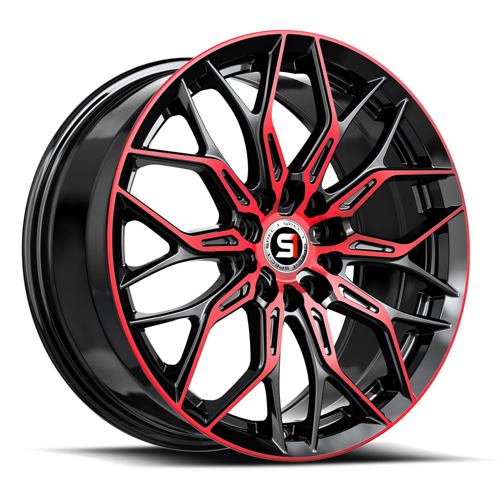 Spec-1 SP-57 Black/Red Machined wheel