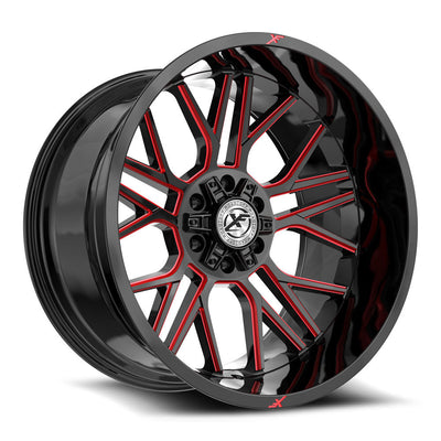 XF Off-Road XF-235 Black/Red Milled wheel