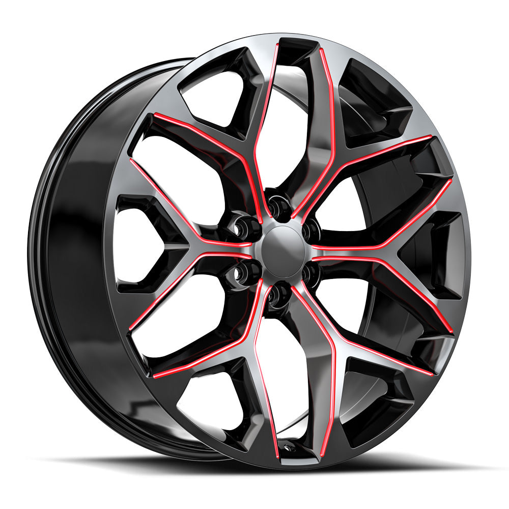 OE Revolution G-09 Black/Red Milled wheel