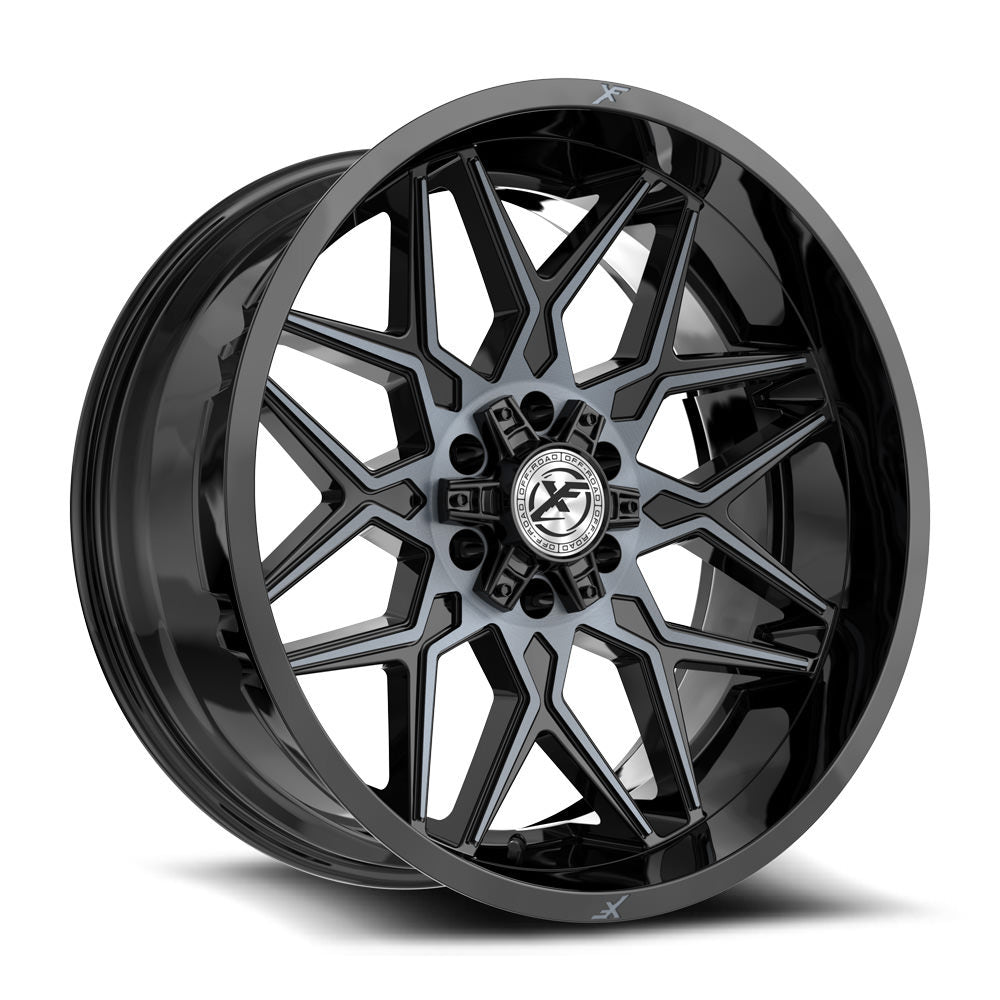 XF Off-Road XF-238 Black Machined/Titanium wheel
