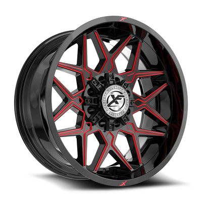 XF Off-Road XF-238 Black/Red Milled wheel