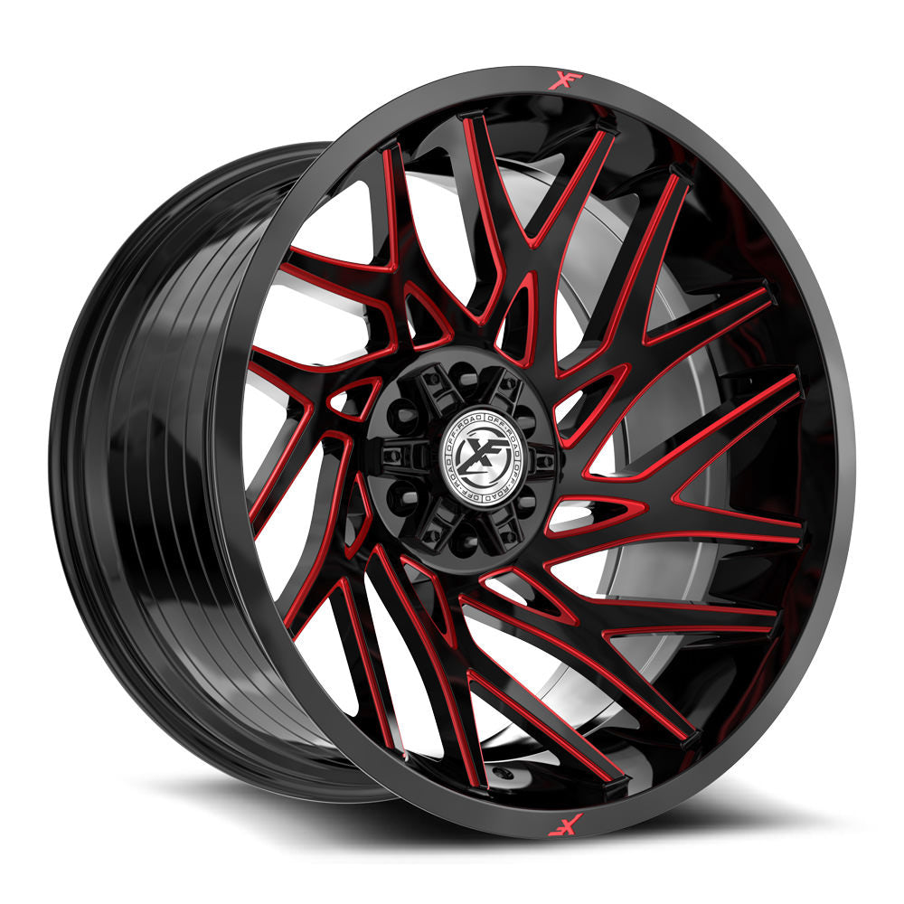 XF Off-Road XF-229 Black/Red Milled wheel