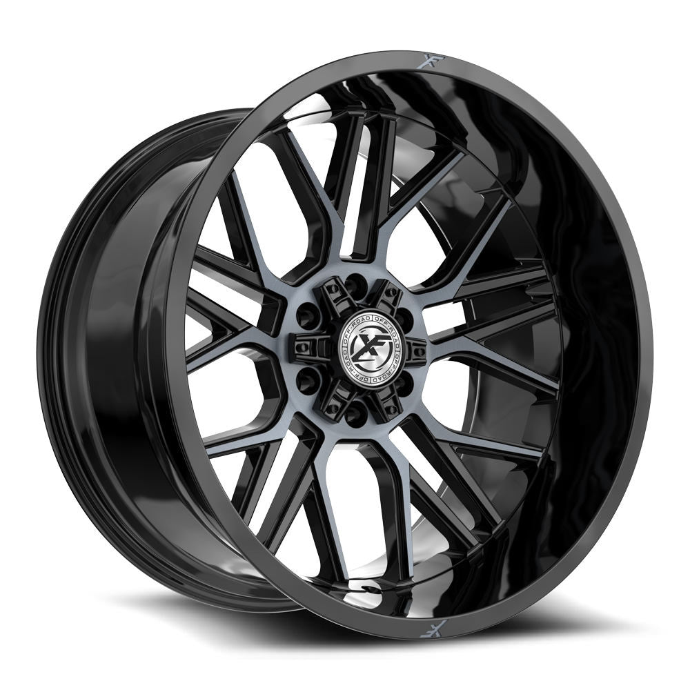 XF Off-Road XF-235 Black Machined/Titanium wheel